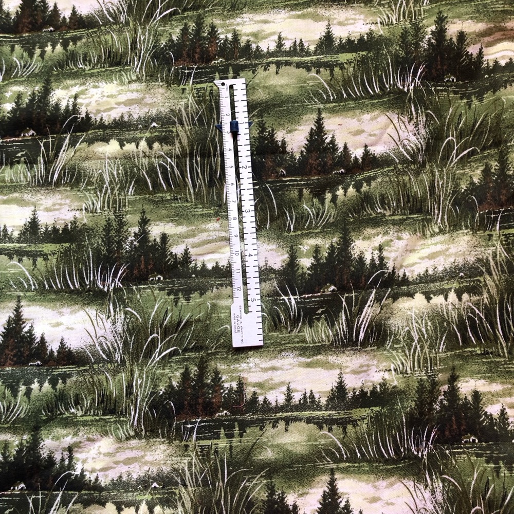 Beautiufl Trees Senery  Cotton Fabric by  Robert Kaufman 2-1/4 Yardsx45